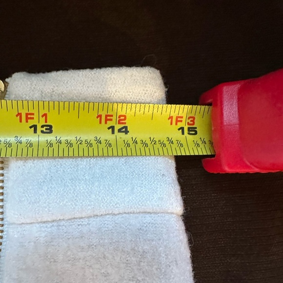 Banana Republic Cream Wool/Polyester Gold Zips Off & On Skirt Fully Lined Sz 4. - Picture 13 of 14